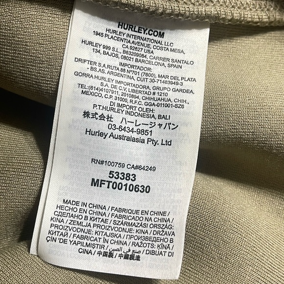 NWT Hurley midland burrito zip vest XXL - Picture 9 of 10